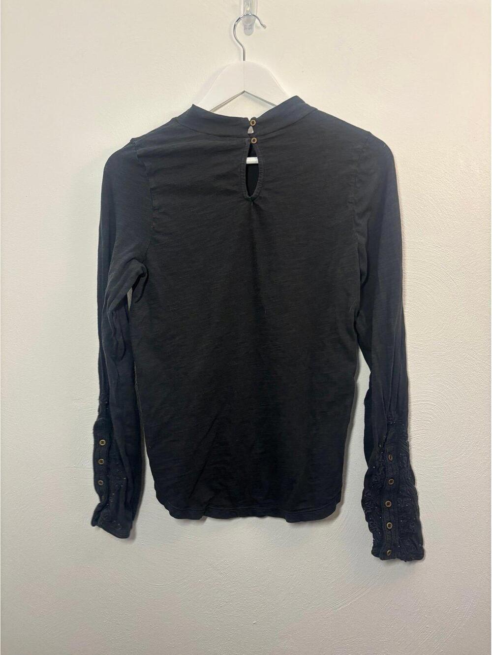 We The Free Hooked On You Cuff Mock Neck Long Sleeve Top Size Large - Picture 2 of 7